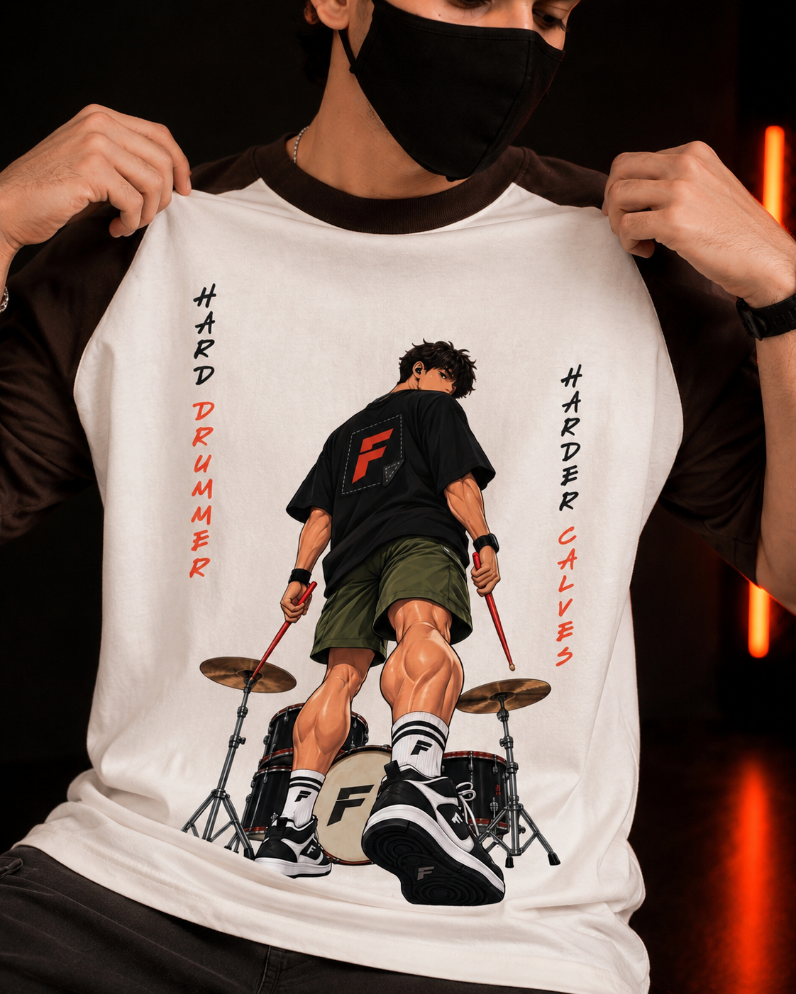 Hard Drummer. Harder Calves. Unisex Oversized T-Shirt | Fitoutfit