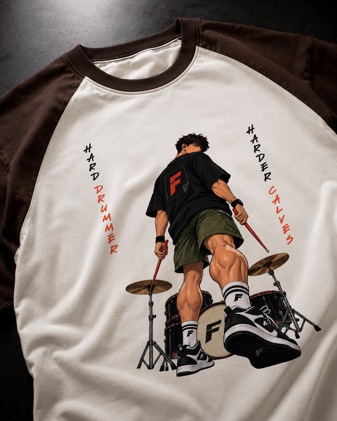 Hard Drummer. Harder Calves. Unisex Oversized T-Shirt | Fitoutfit