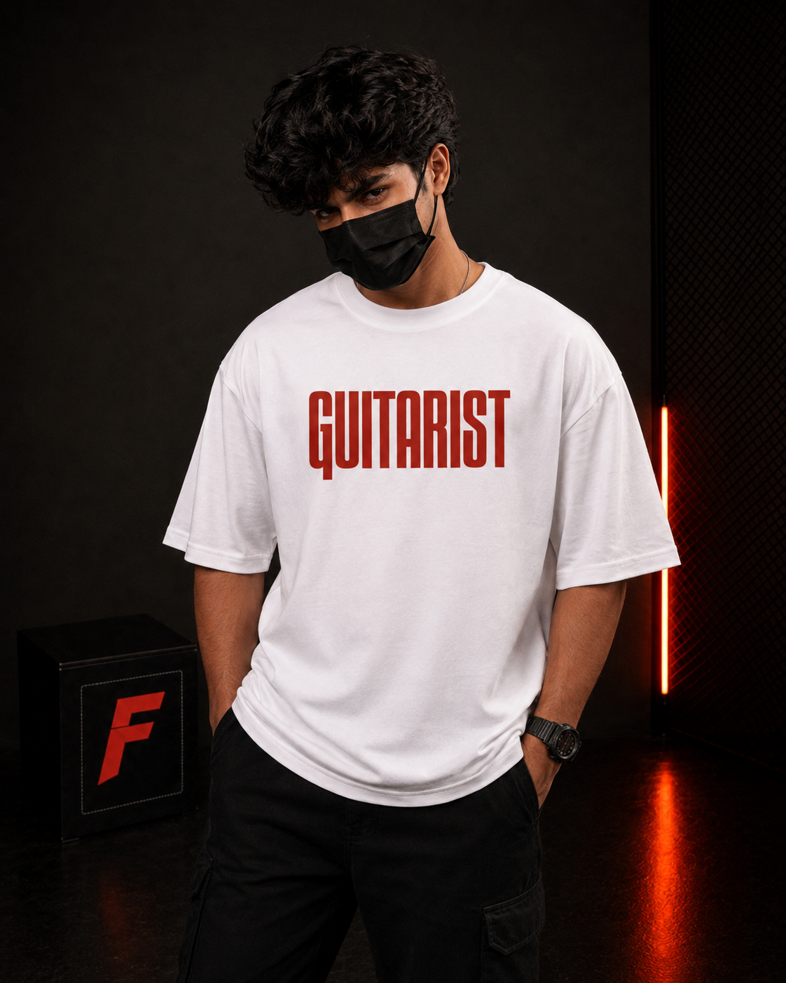 Fretprints Unisex Oversized Guitarist T-Shirt | Fitoutfit