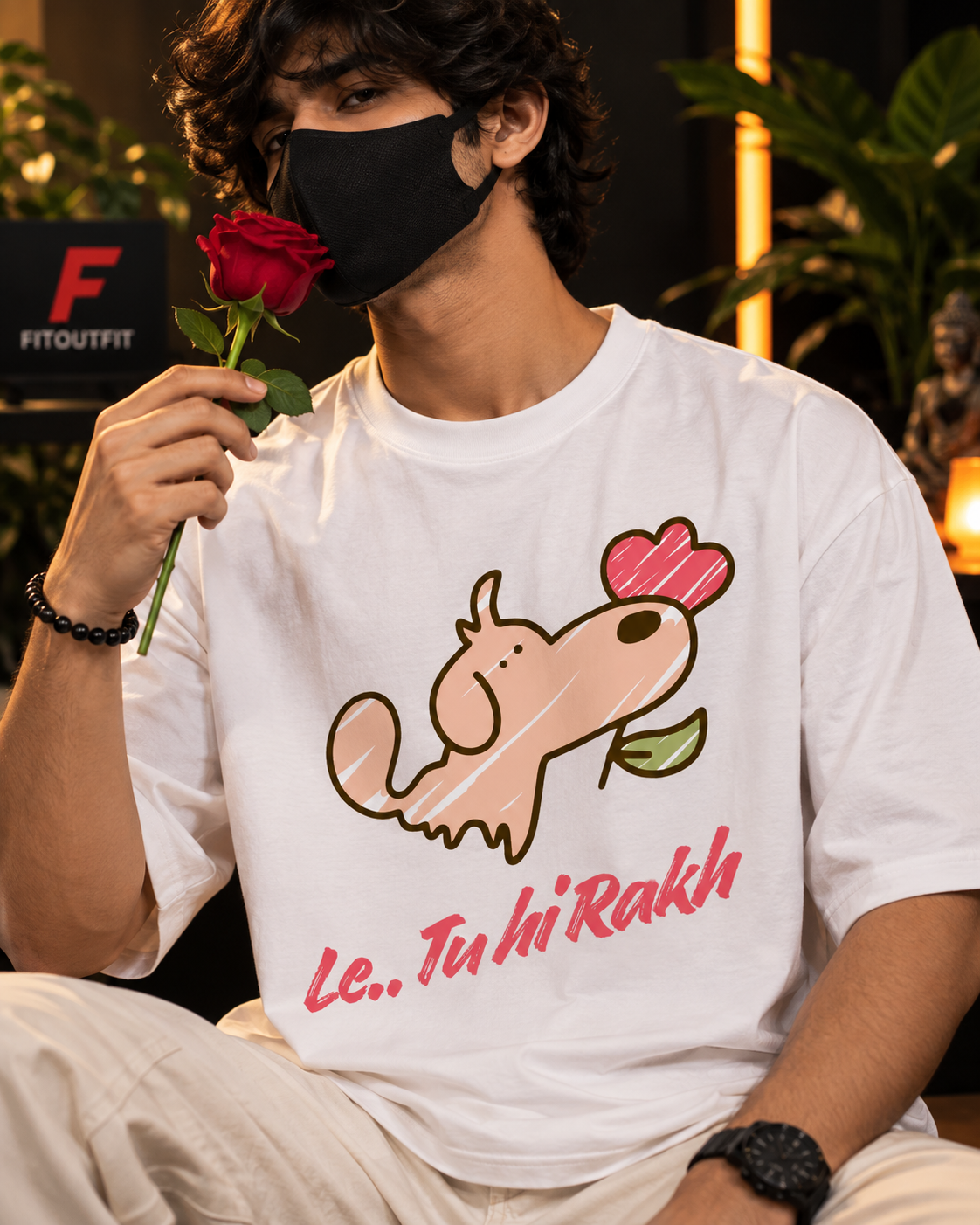 Le Tu Hi Rakh Unisex Oversized Dog Lover T-Shirt | Fitoutfit