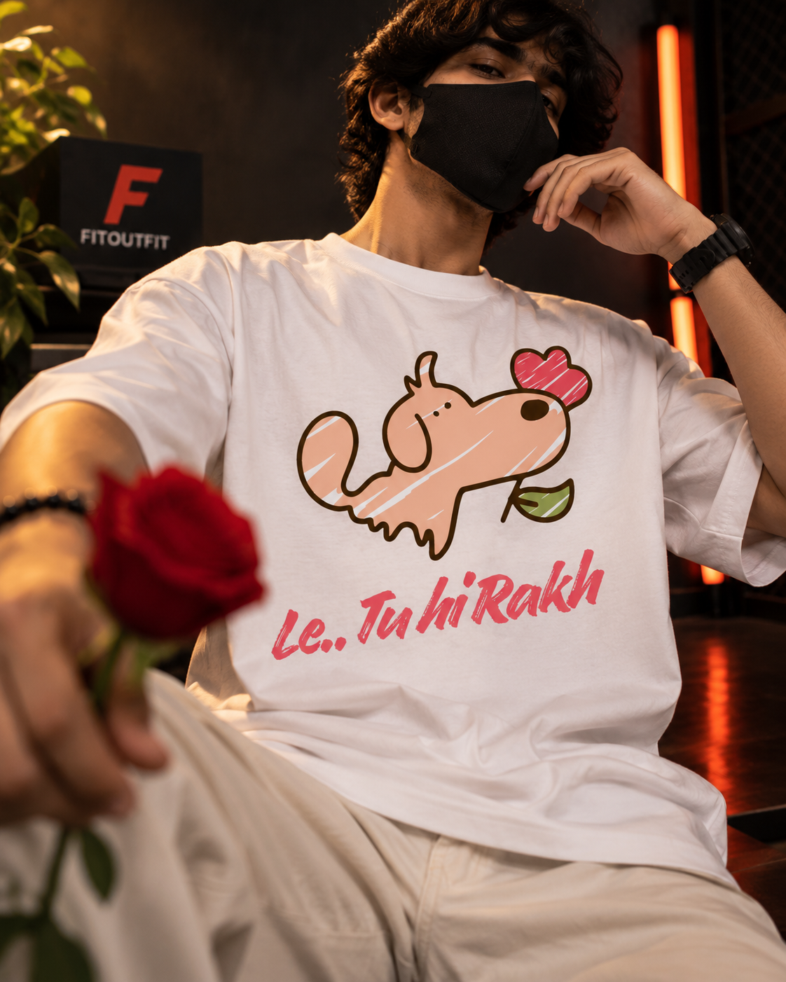 Le Tu Hi Rakh Unisex Oversized Dog Lover T-Shirt | Fitoutfit