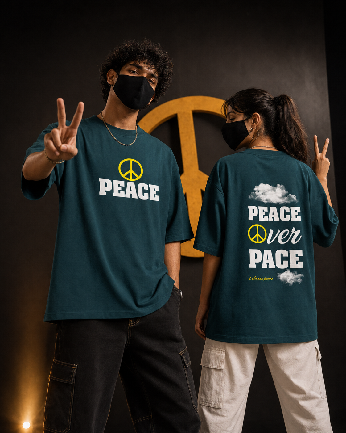 Peace Over Pace Unisex Oversized Classic T-Shirt | Fitoutfit