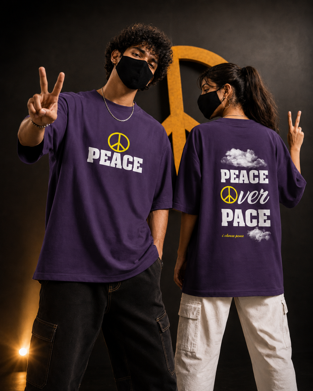 Peace Over Pace Unisex Oversized Classic T-Shirt | Fitoutfit