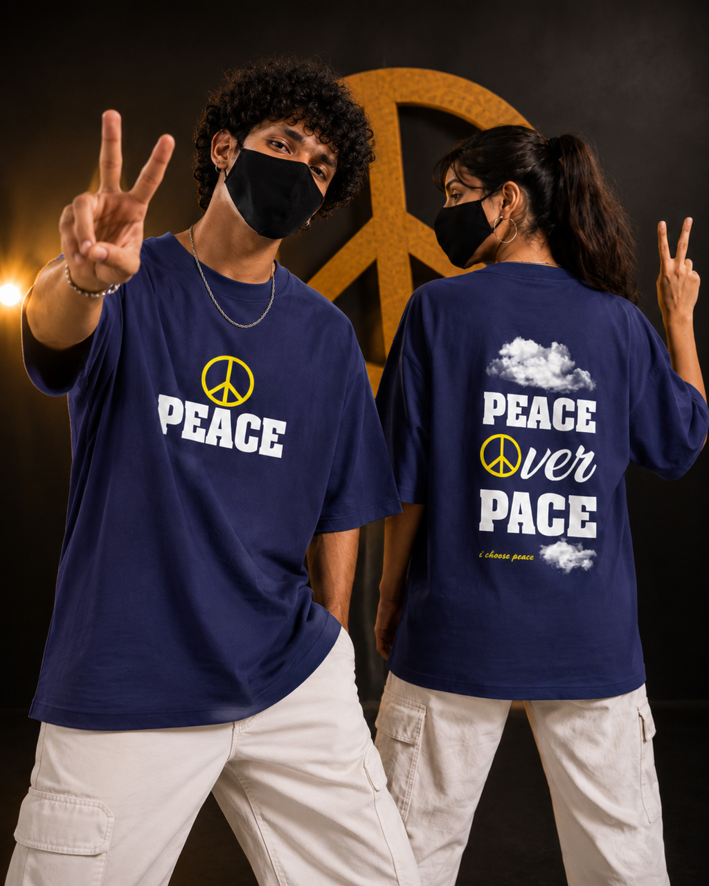 Peace Over Pace Unisex Oversized Classic T-Shirt | Fitoutfit