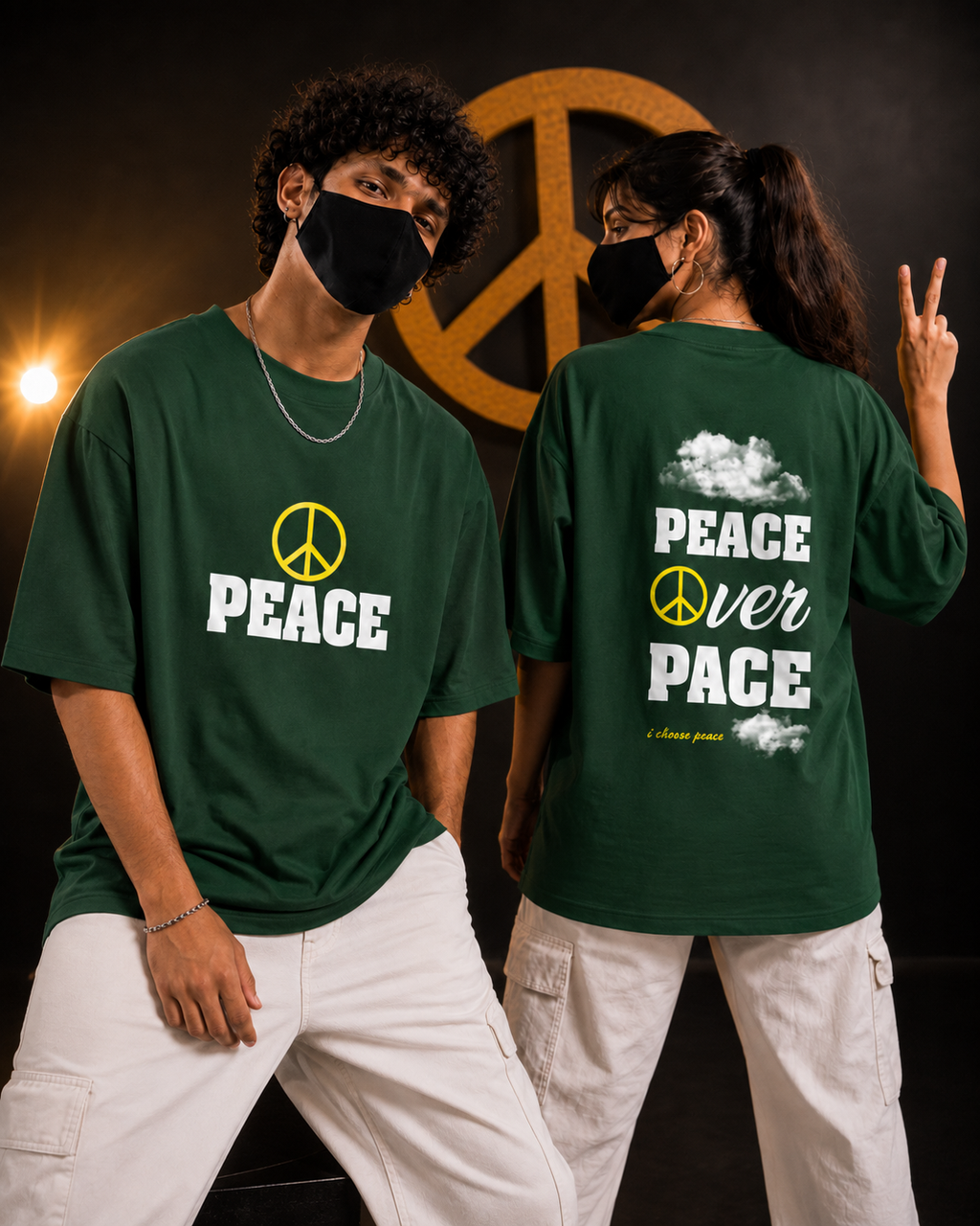 Peace Over Pace Unisex Oversized Classic T-Shirt | Fitoutfit